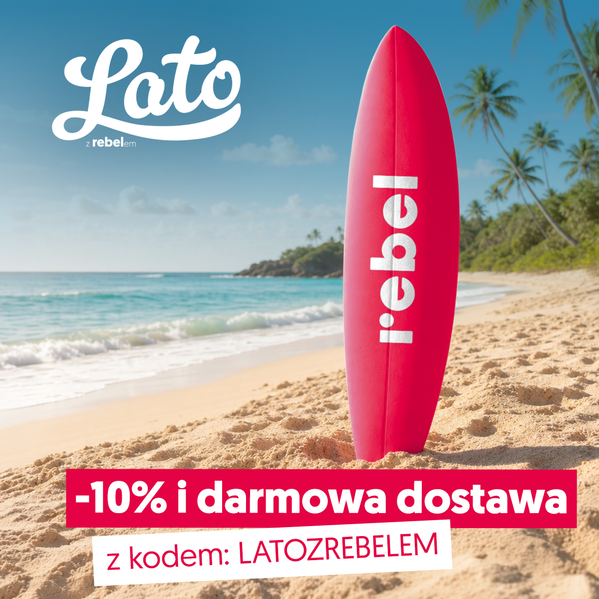 Darmowa dostawa i kod <b>latozrebelem</b> ☘️