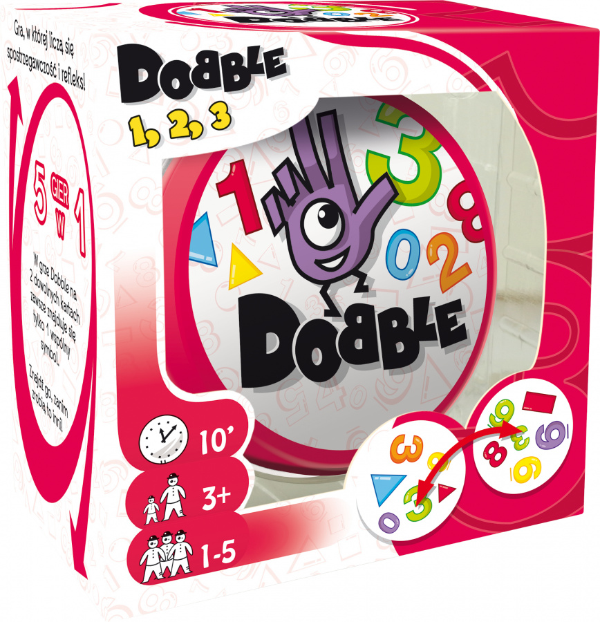 Rebel Dobble 1 2 3 – Brettspiel Für 1–5 Spieler, Trainiert Reaktion & Wahrnehmung, Ab 3 Jahren