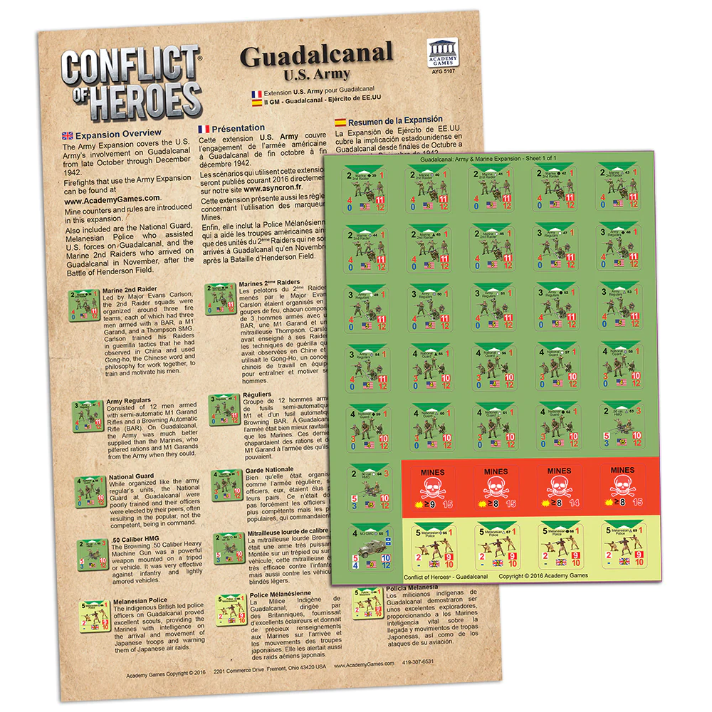 Conflict of Heroes: Guadalcanal - U.S. Army Expansion