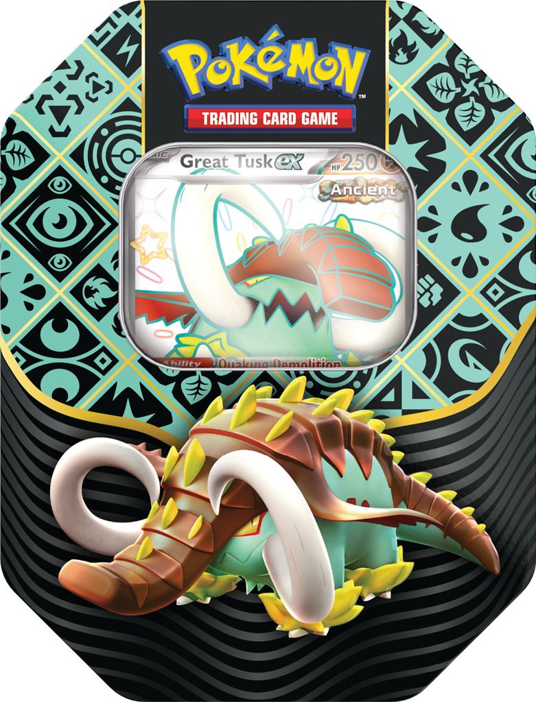 Pokémon TCG: Paldean Fates - Tin 4-booster - Great Tusk