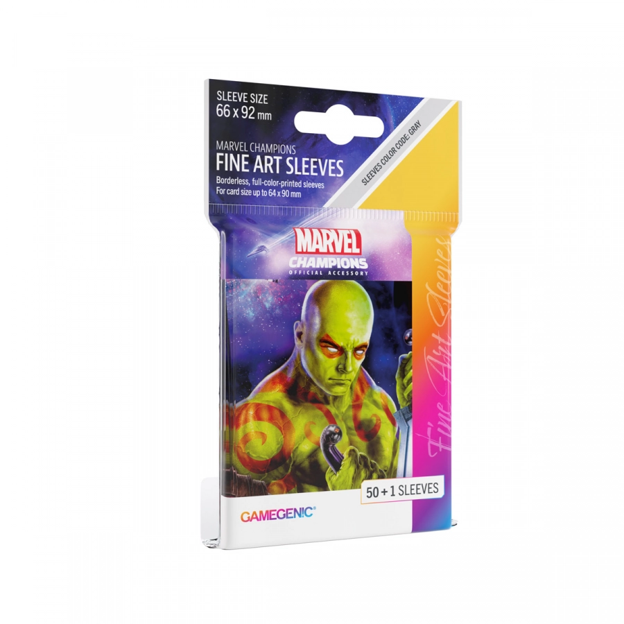 Gamegenic: Marvel Champions Fine Art Sleeves (66 mm x 92 mm) Drax 50+1 szt.