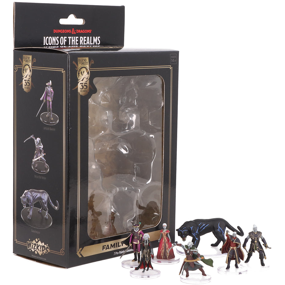 WizKids D&D The Legend Of Drizzt 35th Anniversary Miniaturas Prepintadas - Caja Con Compañeros De Mesa Miniaturas Prepintadas De D&D Legend Of Drizzt