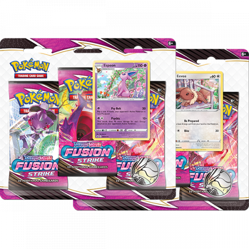 Pokémon TCG: Fusion Strike 3-Pack Blister (24 sztuki)