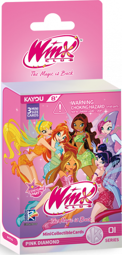 Winx Club Mini Collectible Cards: Costume Party 001 - Pink Diamond Mini Box Display (8)