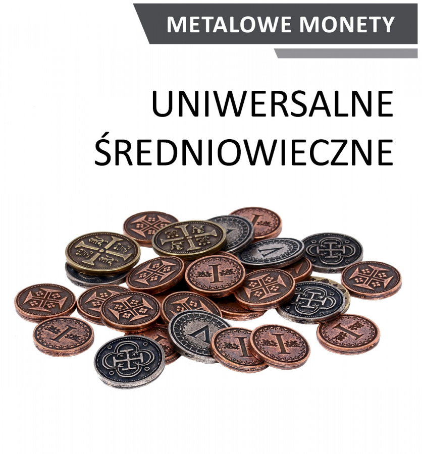 Metalowe monety - Uniwersalne - Średniowieczne (zestaw 30 monet)