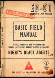 Night's Black Agents: The Dracula Dossier - The Edom Field Manual