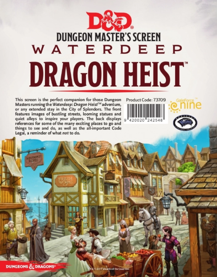 Dungeons & Dragons: Dungeon Master's Screen - Waterdeep - Dragon Heist