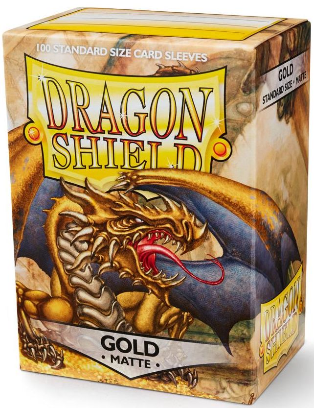 Dragon Shield: Koszulki na karty (63x88 mm) Standard Size Matte, 100 sztuk, Gold