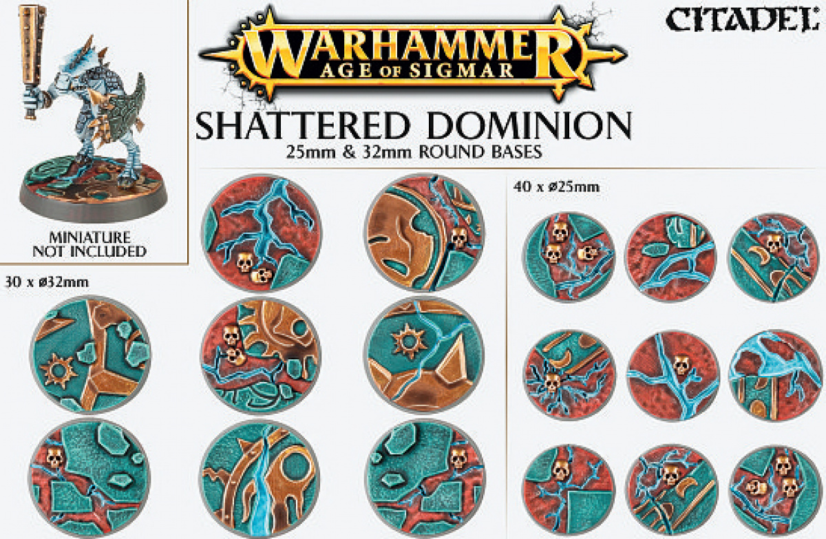 Warhammer Age of Sigmar - Shattered Dominion 25mm & 32mm Round Bases
