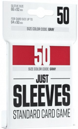 Gamegenic: Just Sleeves - Standard Card Game Sleeves (66x91 mm), Czerwone, 50 sztuk