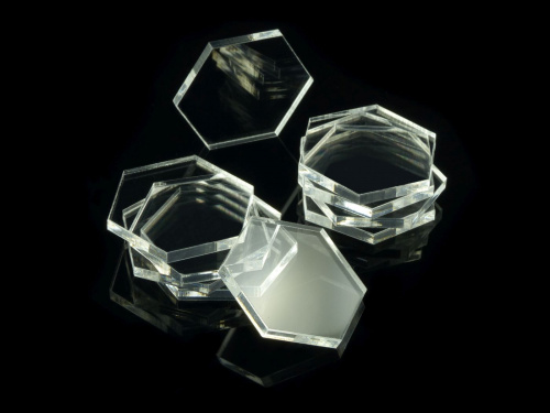 Crafters: Podstawki akrylowe - Transparentne - Heksagonalne 3x30 mm (10)