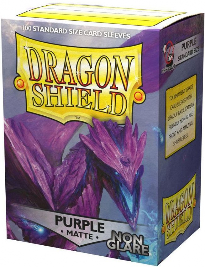  Dragon Shield: Koszulki na karty (63x88 mm) "Standard Size" Matte Non-Glare, 100 sztuk, Fioletowe