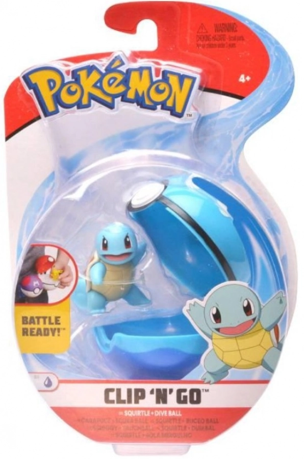 Pokémon - Clip 'N' Go Squirtle i Pokeball