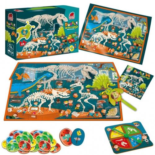 Gra edukacyjna z lupą - Dino museum