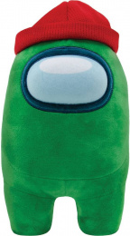 Among Us: Super Soft Plush 30 cm - Zielony z czerwoną czapką