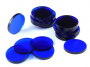 Crafters: Podstawki akrylowe - Transparentne - Okrągłe 25 x 3 mm - Niebieskie (20)