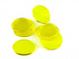 Crafters: Podstawki akrylowe - Transparentne - Okrągłe 50 x 3 mm - Żółte (10)
