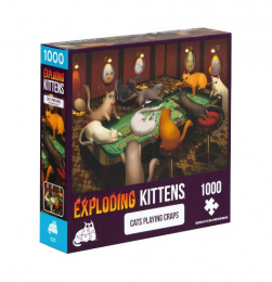 Exploding Kittens Puzzle: Cats Playing Craps (1000 elementów)