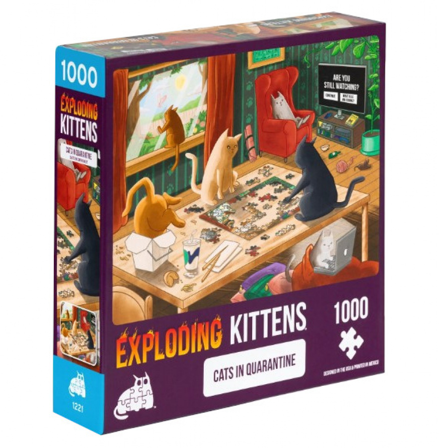 Exploding Kittens Puzzle: Cats In Quarantine (1000 elementów)