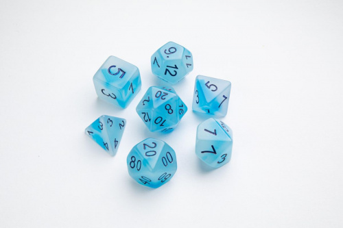 Gamegenic: Glow Series - RPG Dice Set - Icy Crumbs