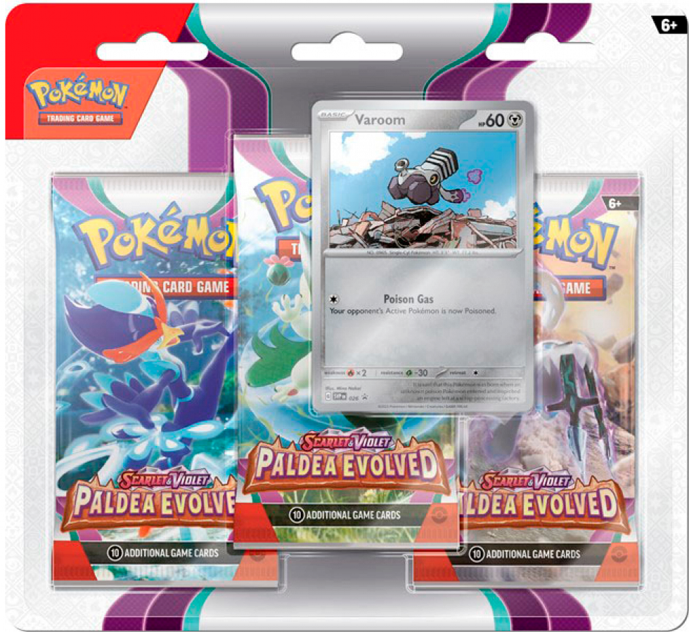 Pokémon TCG: Scarlet & Violet - Paldea Evolved - 3-Pack Blister Varoom