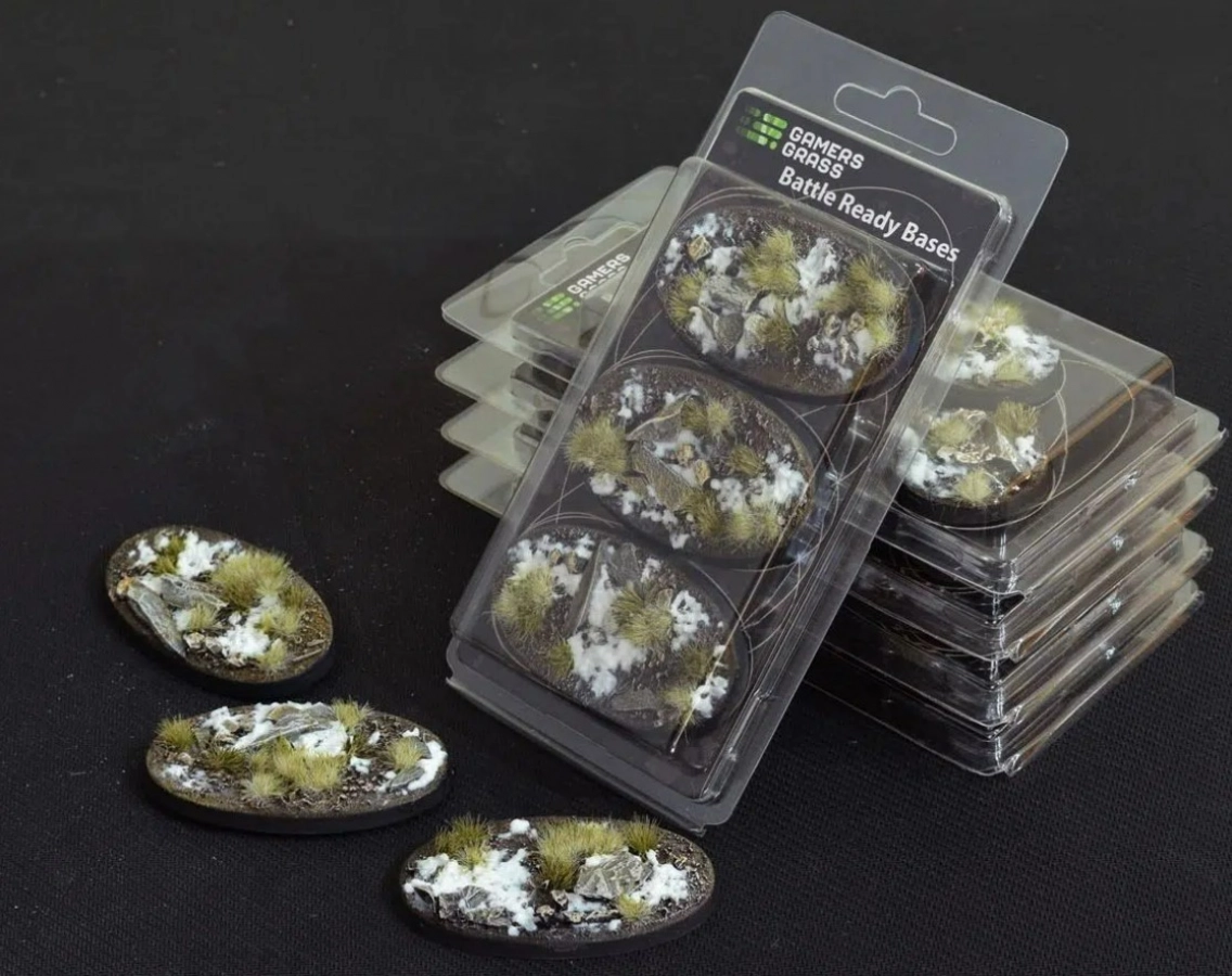 Gamers Grass: Bases Oval - Winter 75 mm (3 szt.)
