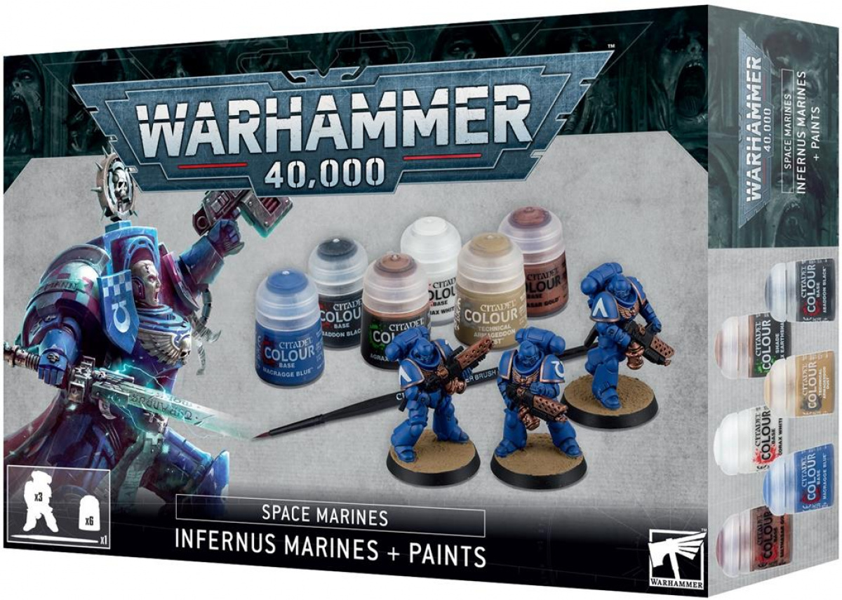 Warhammer 40,000: Space Marines - Infernus Marines + Paints