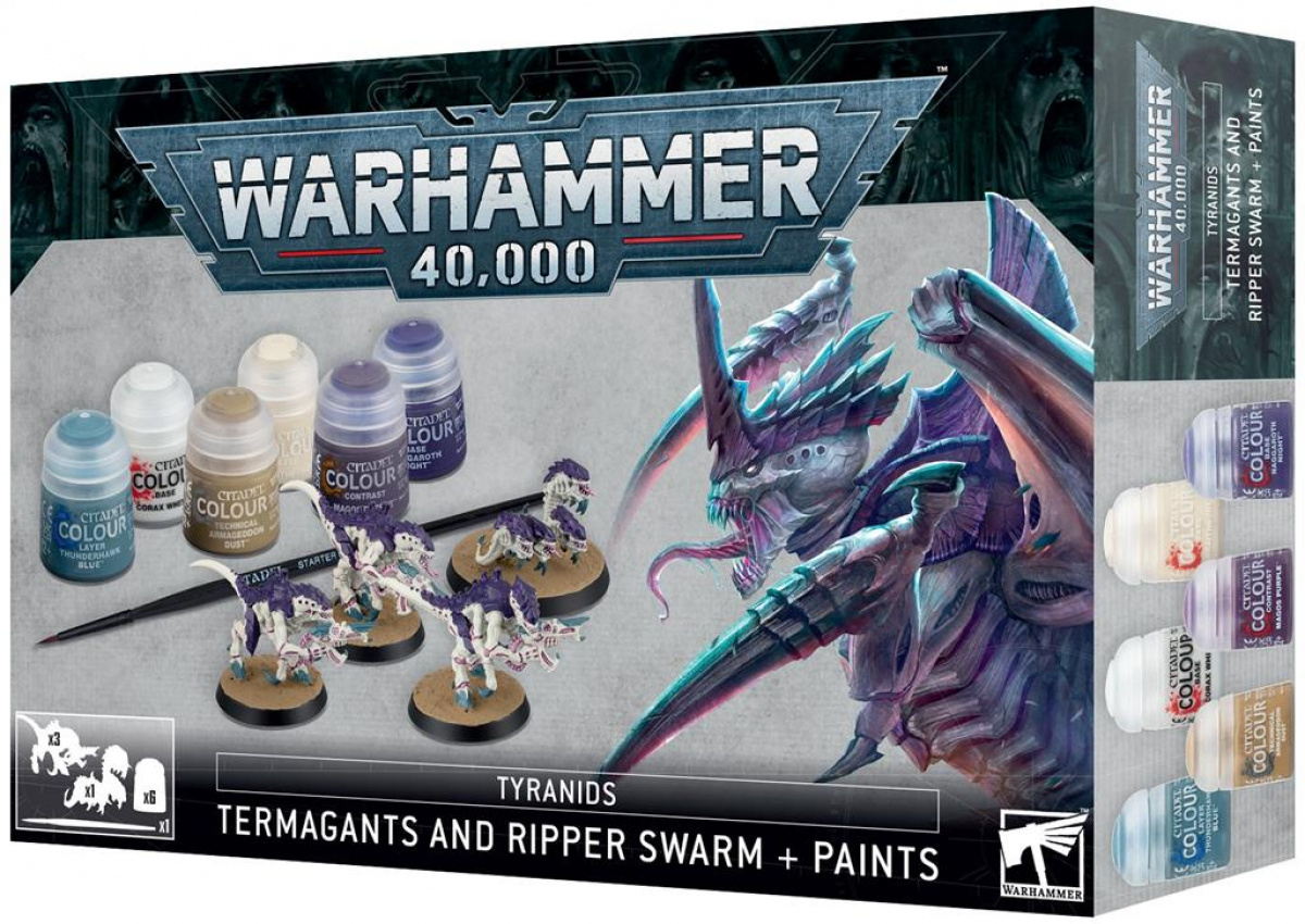 Warhammer 40,000: Tyranids - Termagants and Ripper Swarm + Paints