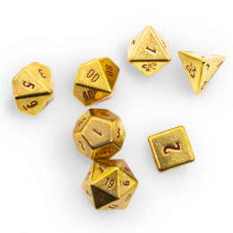 Ultra Pro: Dungeons & Dragons - 50th Anniversary - 7 Heavy Metal Dice Set