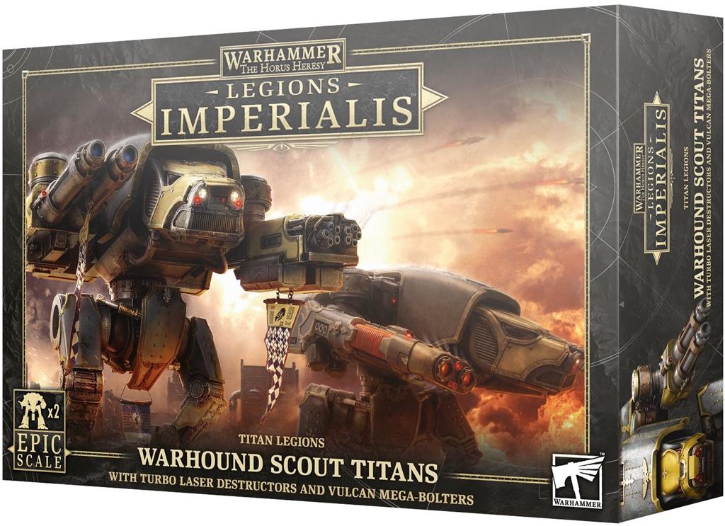 Warhammer The Horus Heresy: Legions Imperialis: Titan Legions - Warhound Scout Titans with Turbo-laser Destructors and Vulcan Mega-Bolters