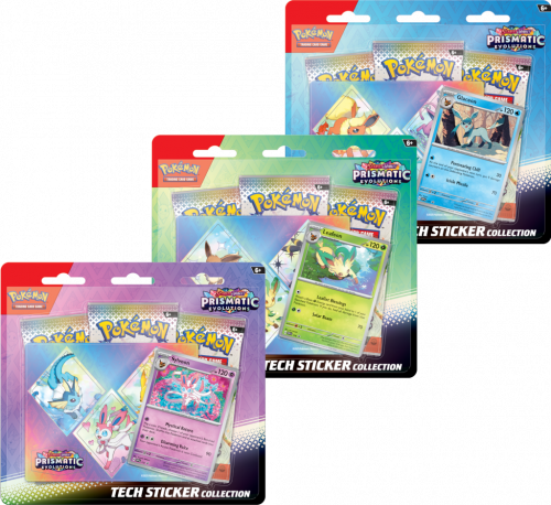 Pokémon TCG: Scarlet & Violet -Prismatic Evolutions - Tech Sticker BUNDLE 12