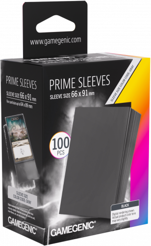 Gamegenic: Prime Sleeves (66x91 mm) - Black - 100 sztuk