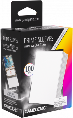 Gamegenic: Prime Sleeves (66x91 mm) - White - 100 sztuk