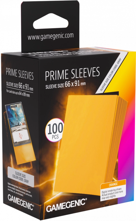 Gamegenic: Prime Sleeves (66x91 mm) - Orange - 100 sztuk