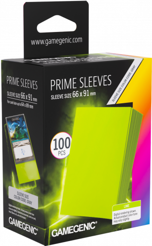 Gamegenic: Prime Sleeves (66x91 mm) - Lime - 100 sztuk