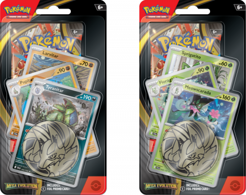 Pokémon TCG: Mega Evolution - Premium Checklane Blister - Tyranitar/Meowscarada (Display 12)