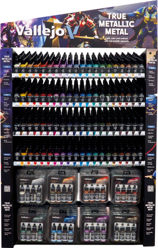 Vallejo: True Metallic Metal - Regał + Zawartość