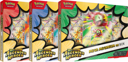 Pokémon TCG: Mega Evolution - Ascended Heroes - Meganium ex/Emboar ex Box/Feraligatr ex Box Bundle (6)