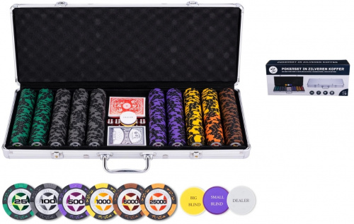 Zestaw do pokera 500 - Prestige (wysokie nominały)