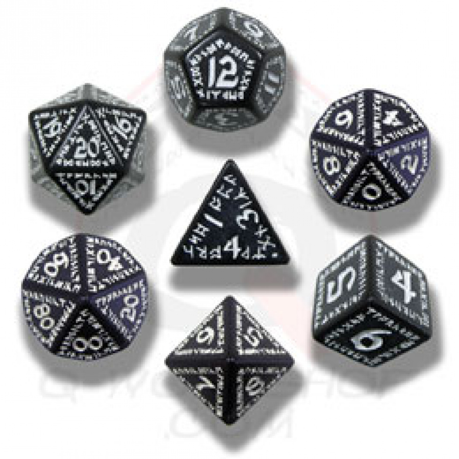 Komplet runiczny - Czarno-biały