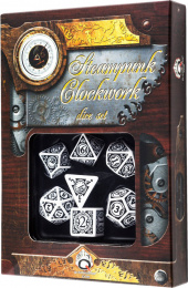 Komplet Steampunk - Clockwork - Biało-czarny