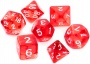 Komplet kości REBEL RPG - Kryształowe - Czerwone