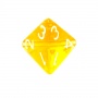 Kość REBEL kryształowa 4 Ściany - Cyfry - Żółta