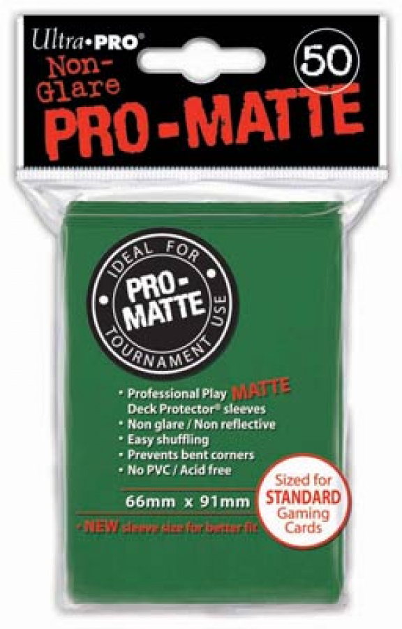 Ultra Pro: Deck Protector Sleeves - Pro-Matte Non-Glare - Green (Zielone)