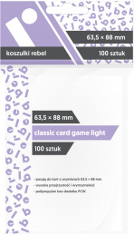 Koszulki na karty Rebel (63,5x88 mm) "Classic Card Game Light", 100 sztuk