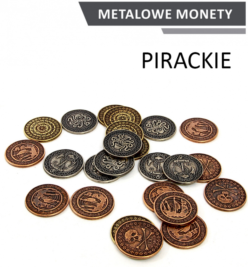Metalowe Monety - Pirackie (zestaw 24 monet)