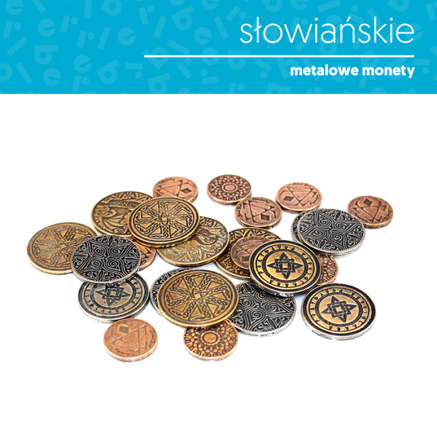 Metalowe Monety - Słowiańskie (zestaw 24 monet)