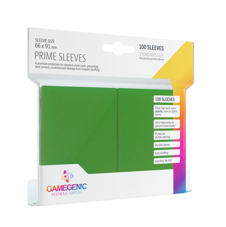Gamegenic: Prime CCG Sleeves (66x91 mm) - Green, 100 sztuk