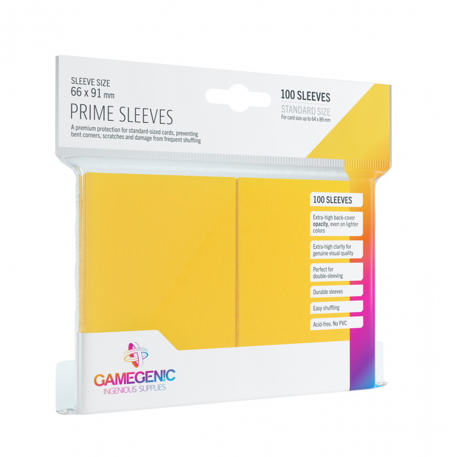 Gamegenic: Prime CCG Sleeves (66x91 mm) - Yellow, 100 sztuk