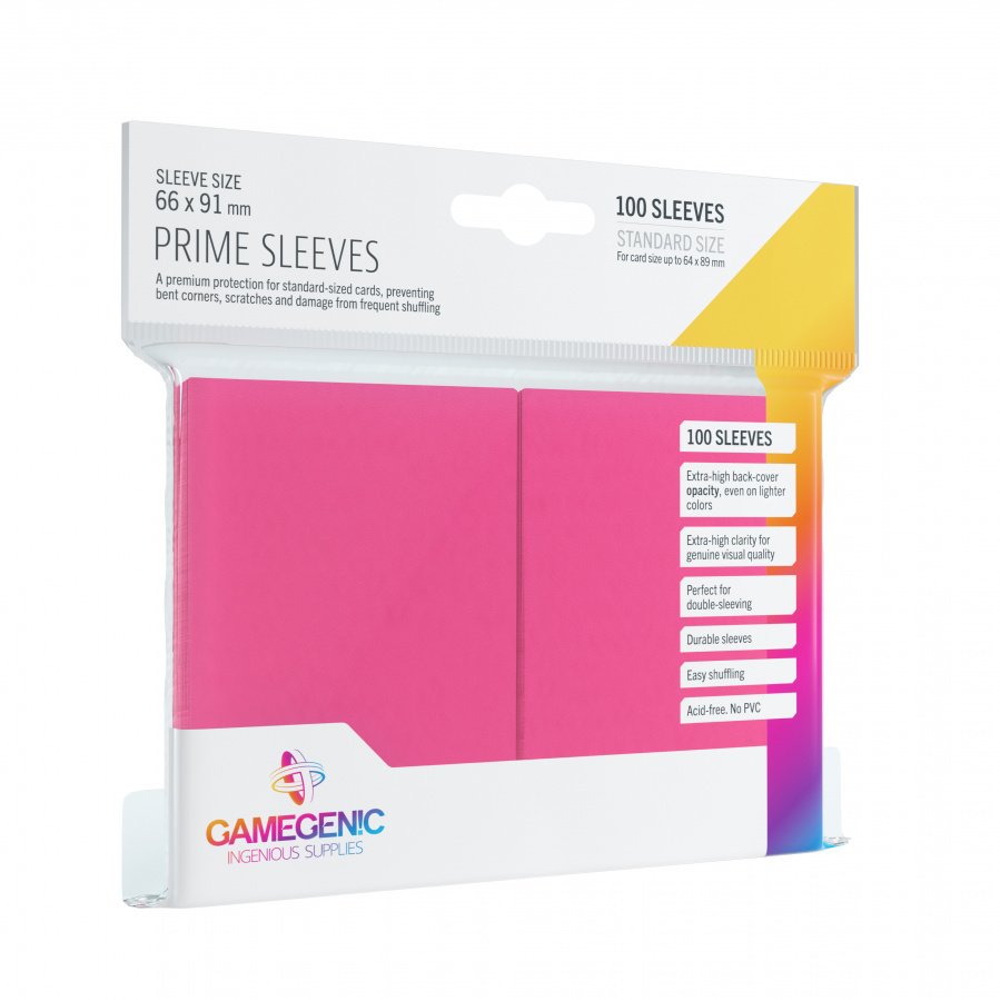 Gamegenic: Prime CCG Sleeves (66x91 mm) - Pink, 100 sztuk